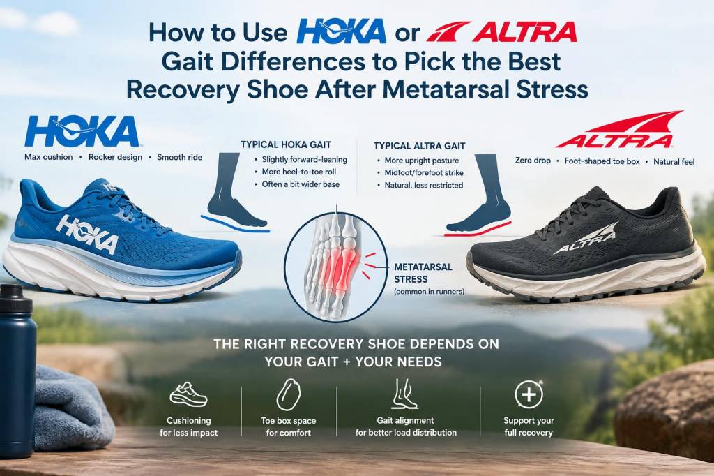 How to use hoka or altra gait differences to pick the best recovery shoe after metatarsal stress