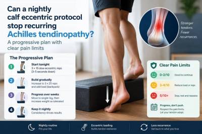 Can a nightly calf eccentric protocol stop recurring achilles tendinopathy? a progressive plan with clear pain limits