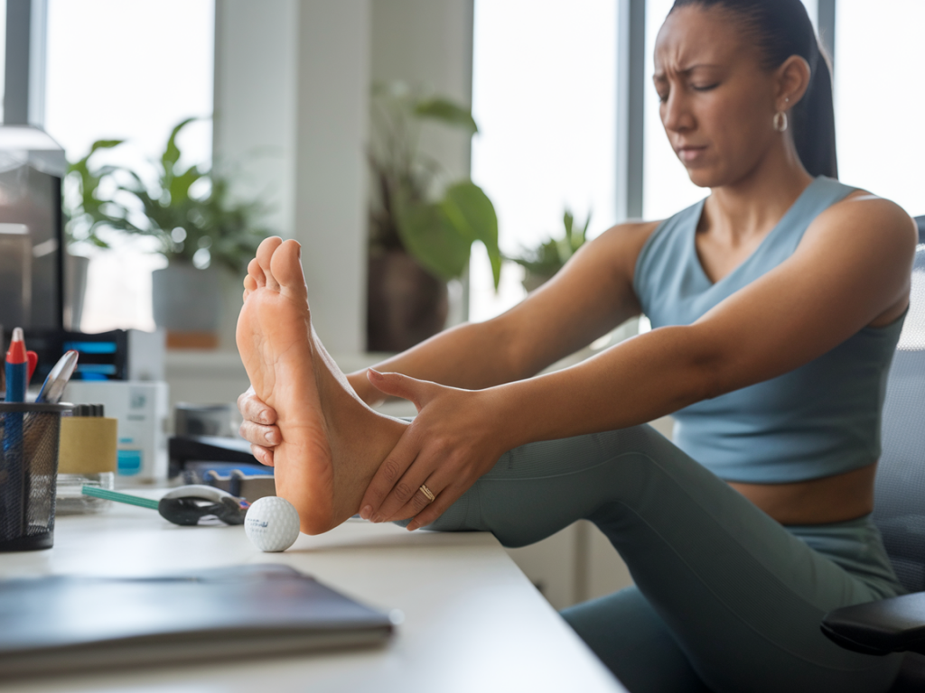What to include in a daily 10-minute foot resilience routine for office workers with mild bunion pain