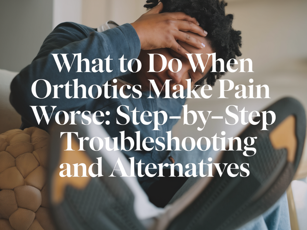 What to do when orthotics make pain worse: step-by-step troubleshooting and alternatives
